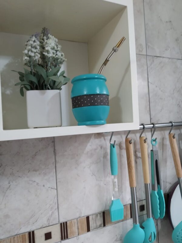 Mate Calden de color con guarda pampa - Imagen 6