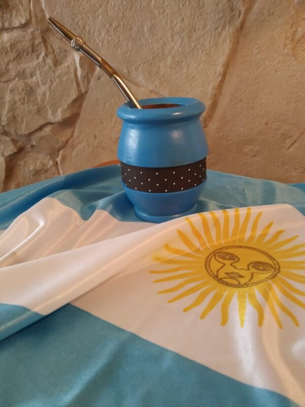 Mate Calden de color con guarda pampa - Imagen 4